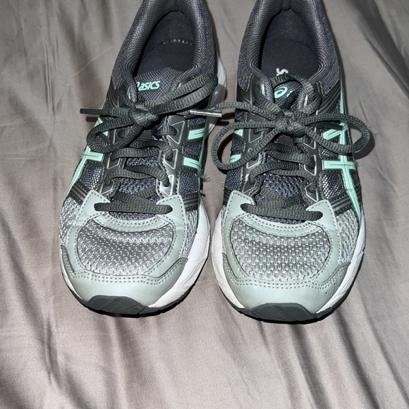 ASICS Gel Contend 4 Ortholite Sneakers Womens Mid Grey/Glacier Sea/Silver - Picture 2 of 6